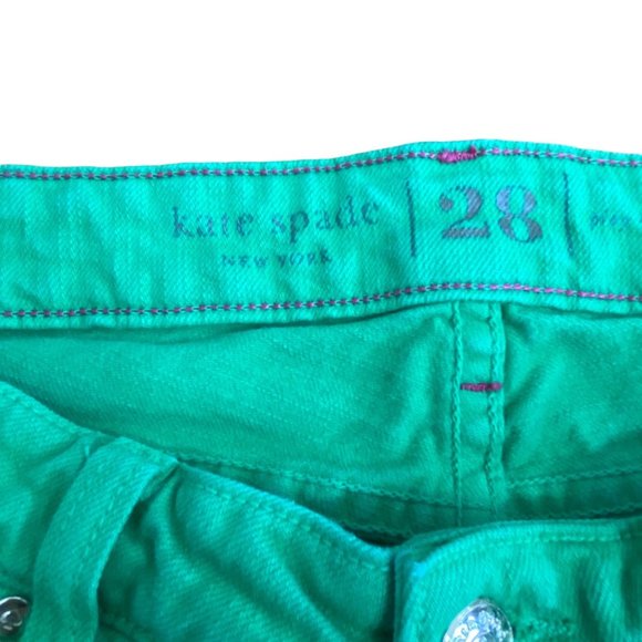 Kate Spade Bright Green Play Hooky Capri Pants Woman's 28 * - Picture 6 of 16